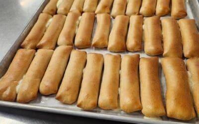 Cheese filled breadsticks today!