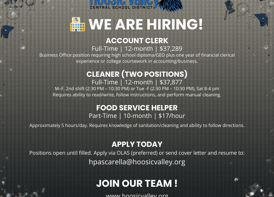 We Are Hiring!